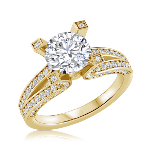 טבעת אירוסין זהב צהוב Paris