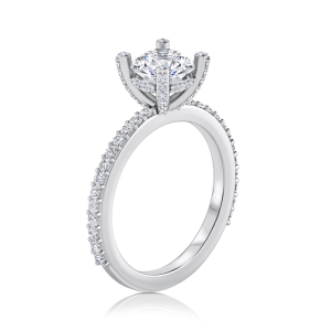 טבעת אירוסין זהב לבן Crown