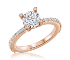 טבעת אירוסין זהב לבן Crown