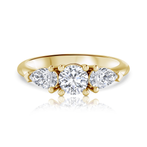 טבעת אירוסין זהב צהוב maya