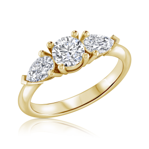 טבעת אירוסין זהב צהוב maya
